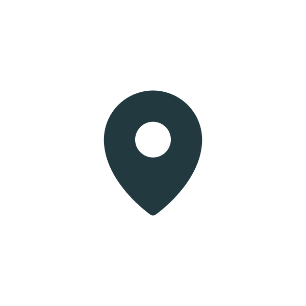 Icon of a location pin on a white background