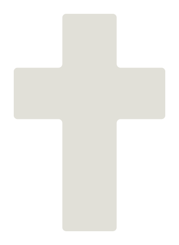 A white cross on a black background.