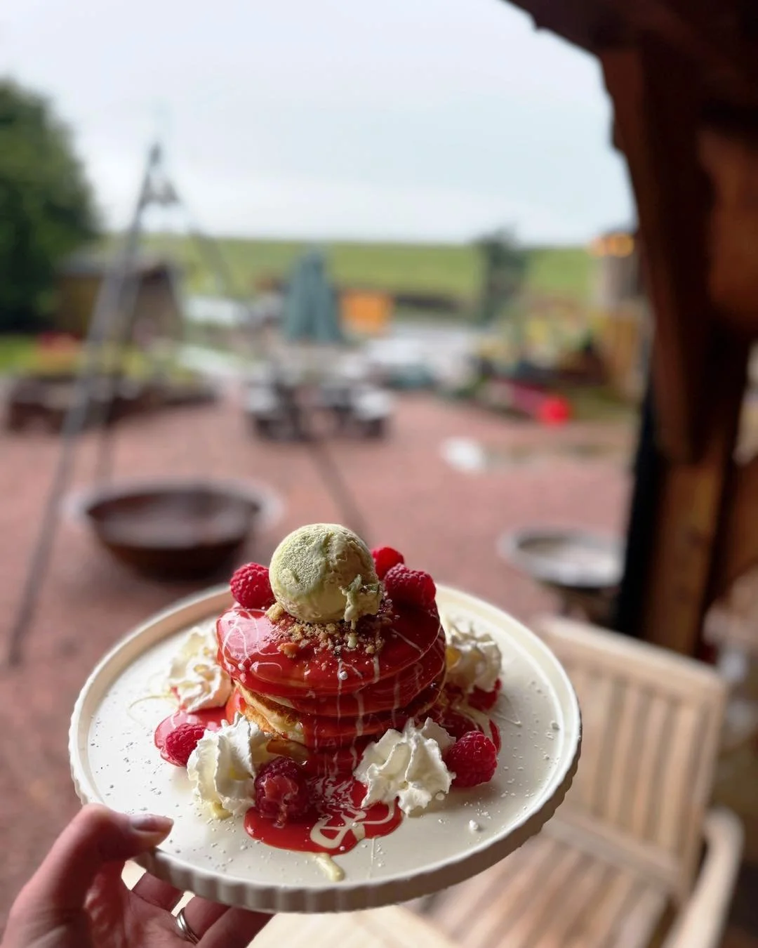 Pancake specials for this weekend 🐻🥞

The guys have been busy in the kitchen creating some unreal specials for you&hellip; 👀

✨ Raspberry &amp; pistachio pancake stack
✨ Caramelised banana &amp; maple syrup pancake stack
✨ Crispy smoked bacon panc