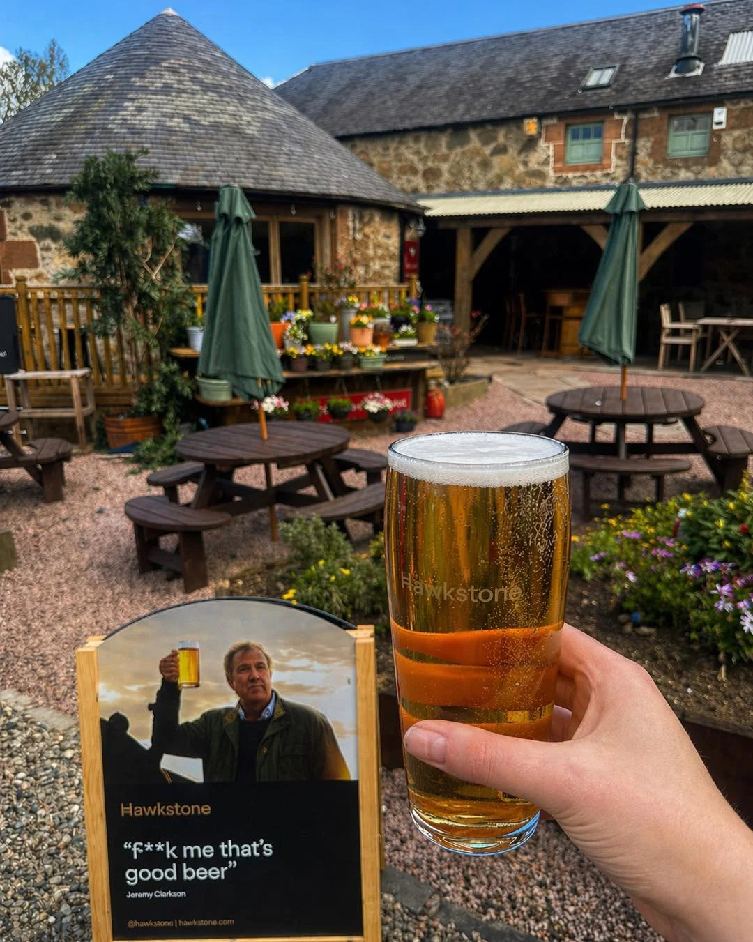 Fancy a pint? 🍻

We&rsquo;ve had a very exciting addition today - our much-loved Hawkstone Lager is now on tap! @hawkstone 

So next time you&rsquo;re heading our way, grab a pint, sit back and enjoy the sun ☀️

See you soon, back open Thursday from