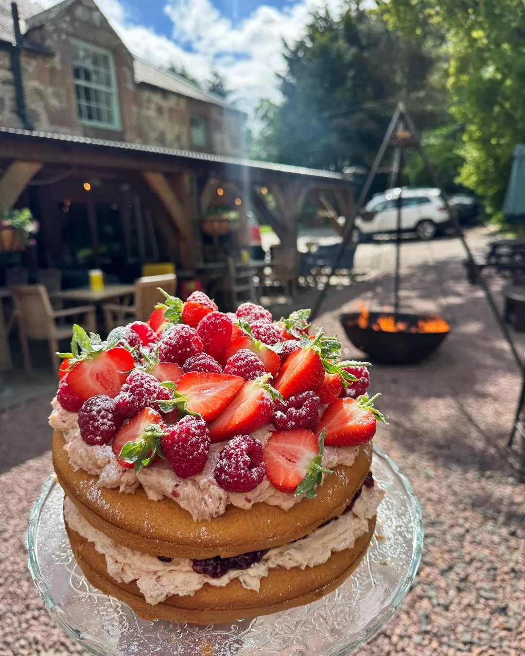 A couple of our favourite things just now! - Summer Berry Cake 🍓☀️

Made with Lucy&rsquo;s homemade raspberry jam, fresh Peter Marshall berries and plenty of berry buttercream 🤍

And while you&rsquo;re here, the farm shop is fully stocked back up w