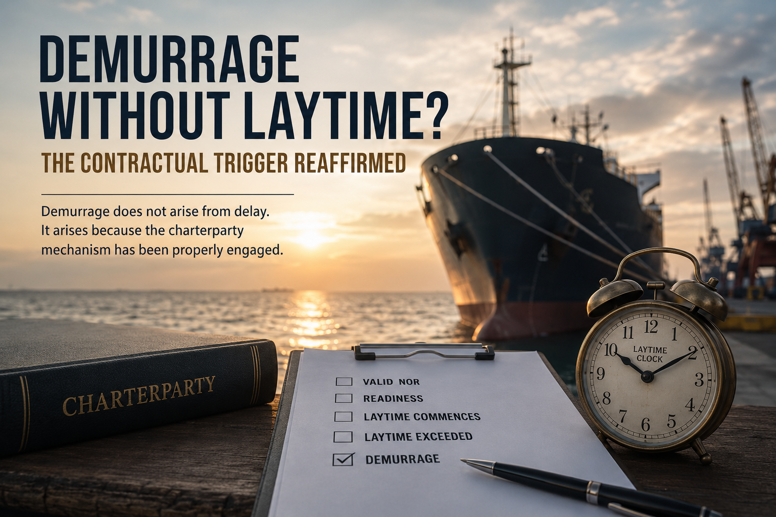 Demurrage Without Laytime? The Contractual Trigger Reaffirmed