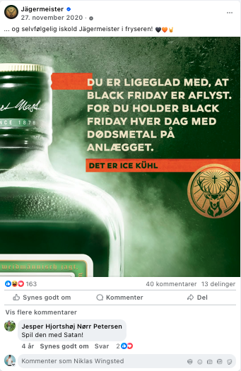 Dette billede indeholder en grøn baggrund med tekst om Black Friday, hvor der står, at man bør holde Black Friday hver dag med dødsfald på anlægget, samt en logo med et rådyr og tekst i orange og hvid. Der er også en del af en grøn beholder til venst