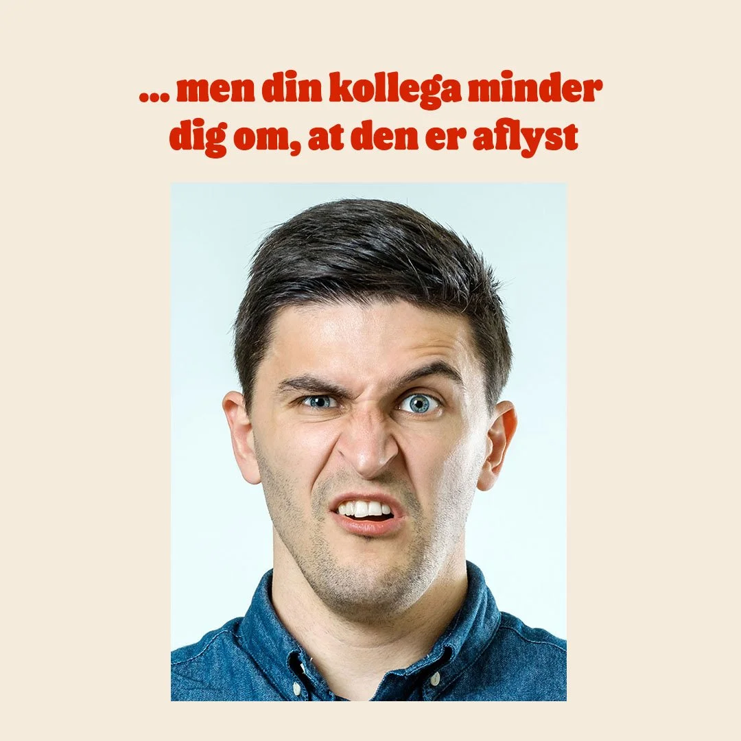 Menneske med forvirret eller vredt ansigtsudtryk