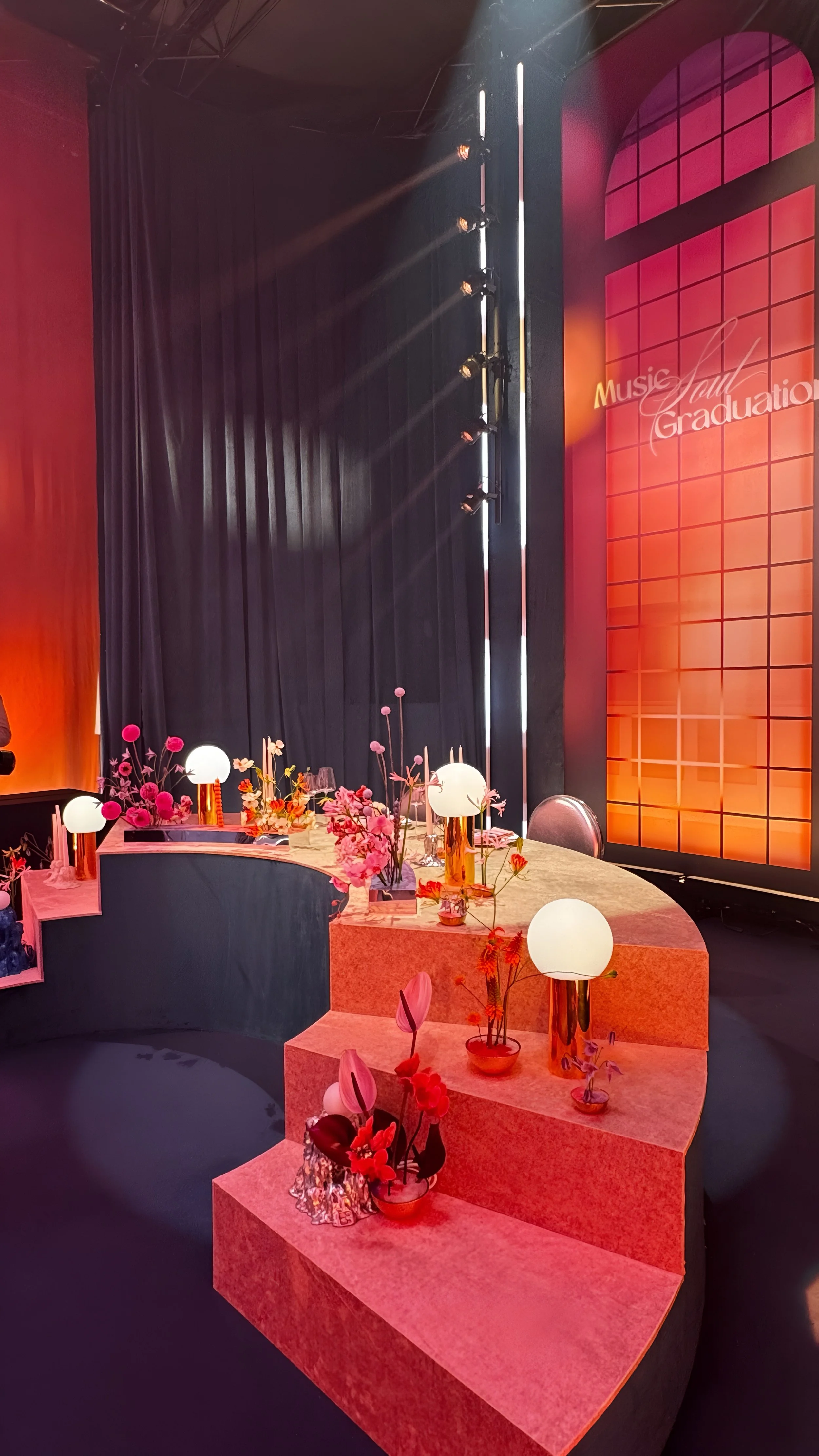 set design at the private event