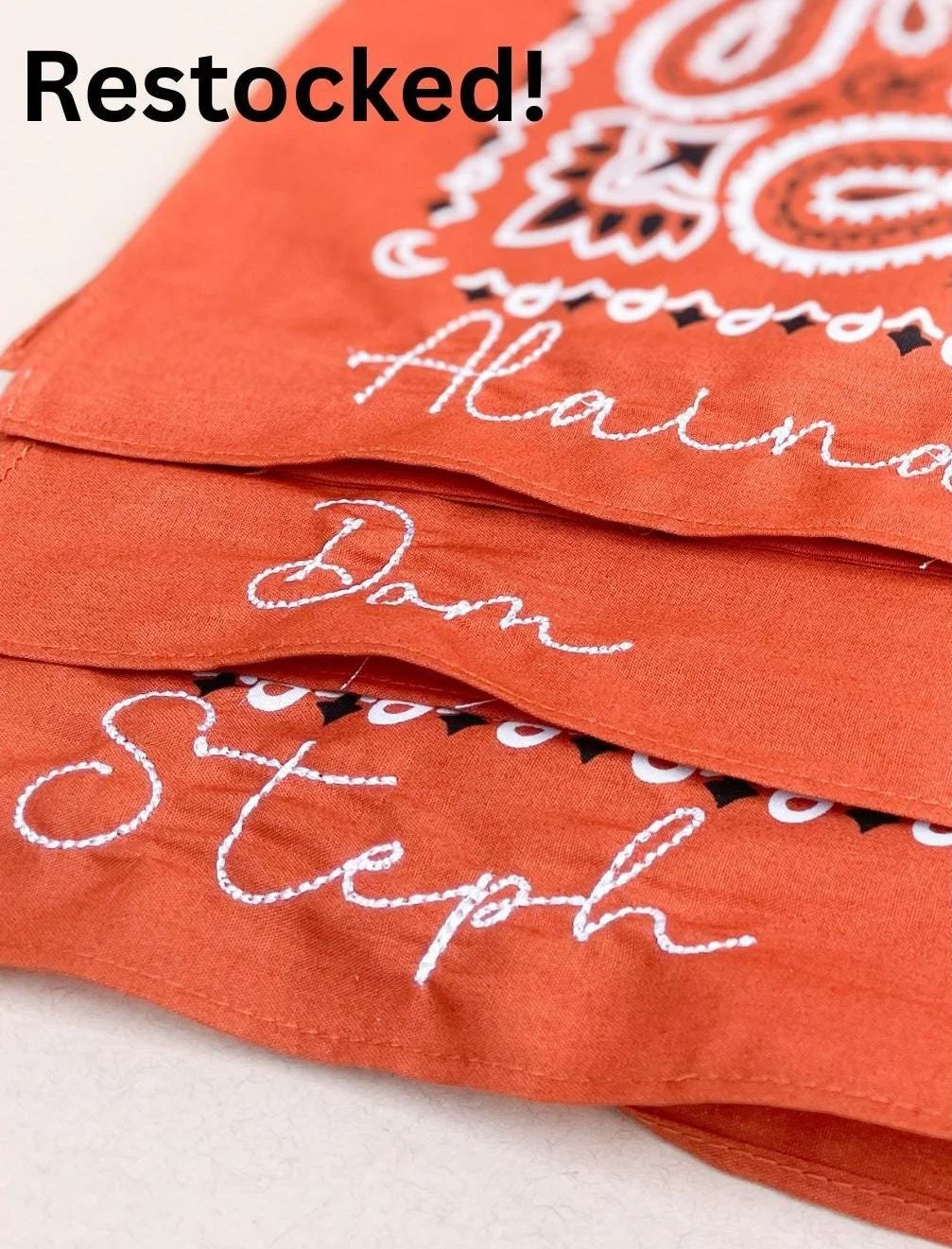 Personalized Bachelorette Party Favor Bandana Keepsake Embroidered Name Scarf Gift Idea Rustic Nashville Country Custom Bandana Last Rodeo