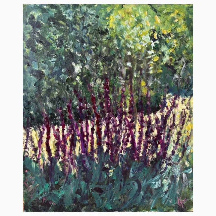 Down The Lane, Oil on Board, 46cm x 38cm, unframed, £345.00