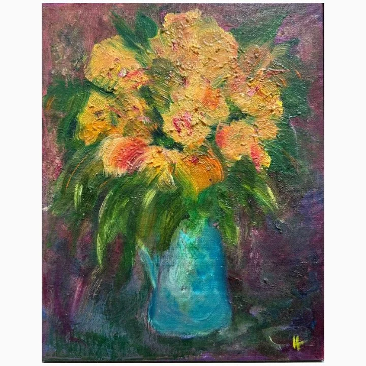 Afternoon in Burgundy, Oil on Board​, 28cm x 23cm, framed £355