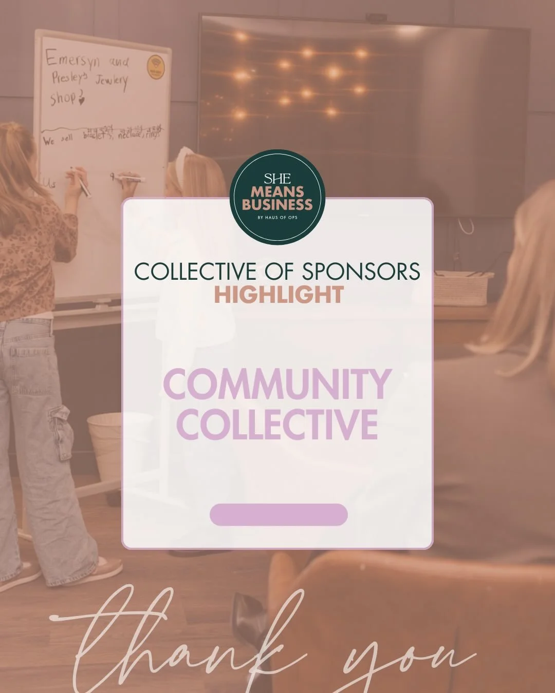 ✨She Means Business Sponsor Highlight - Community Collective of Sponsors✨

We are incredibly grateful to our amazing sponsors for believing in our vision and helping bring She Means Business to life. Through their generous contributions, they have he