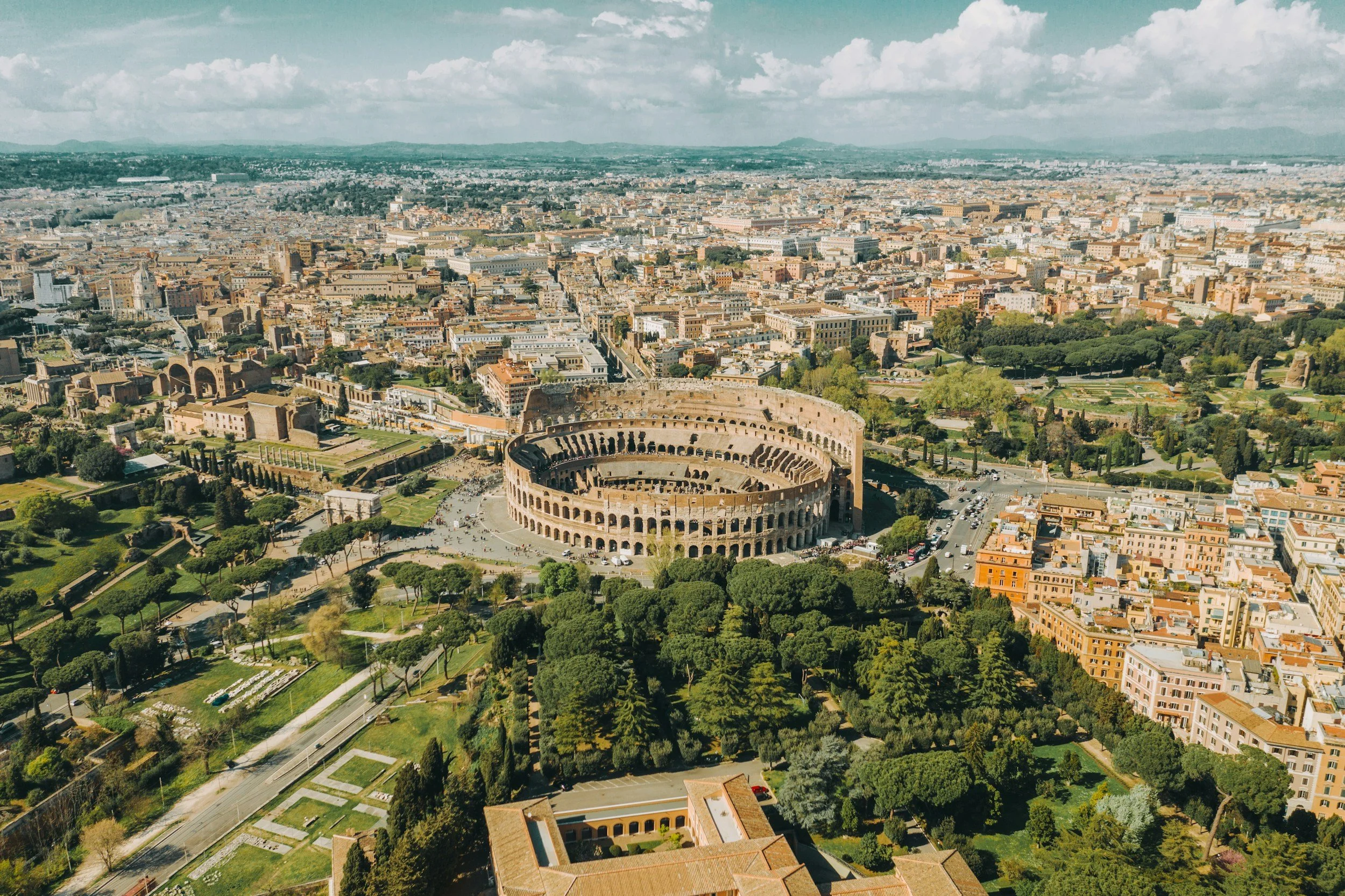 Colosseum in Rome at sunrise