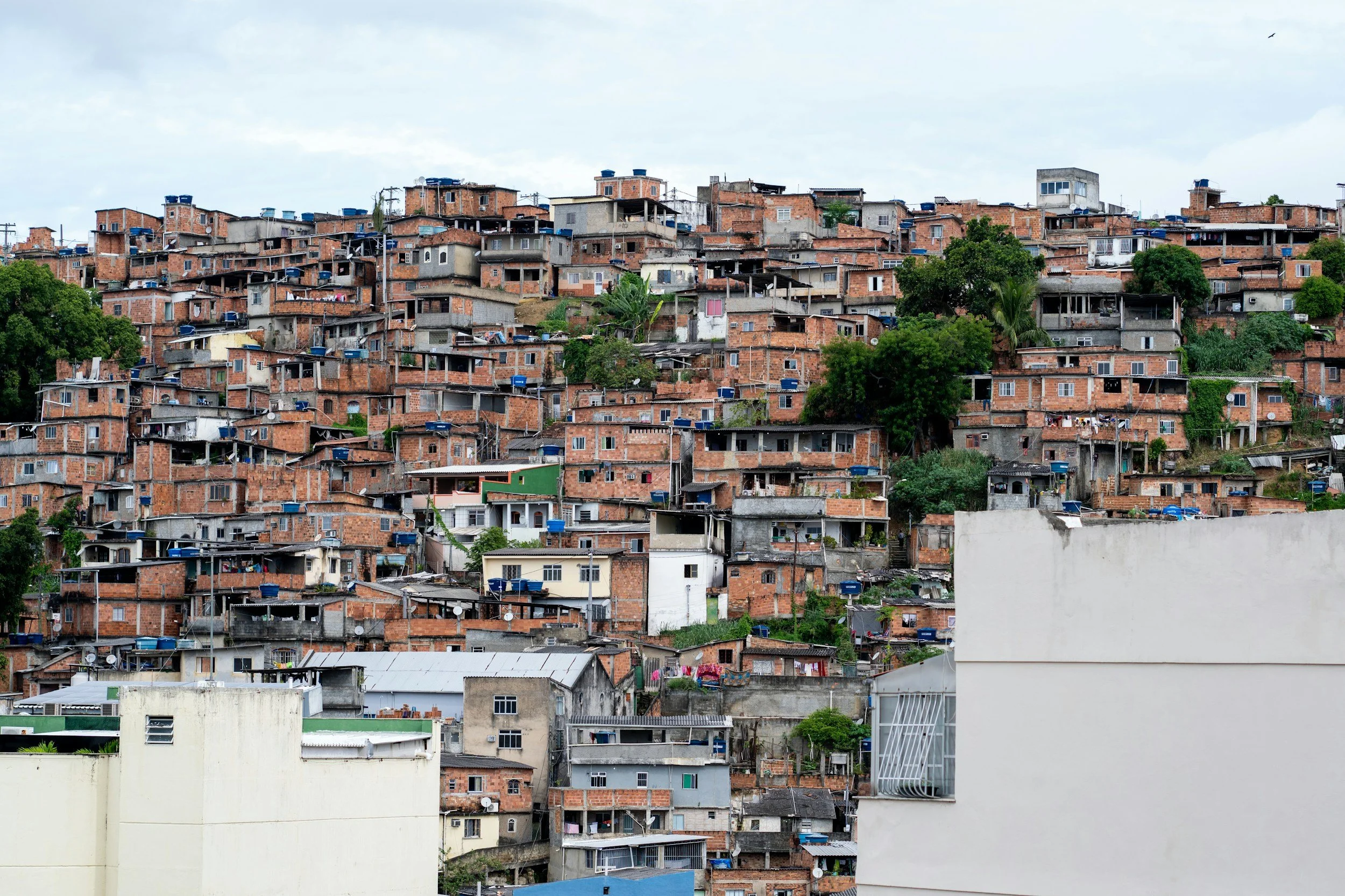 Rio favela hillside colorful houses