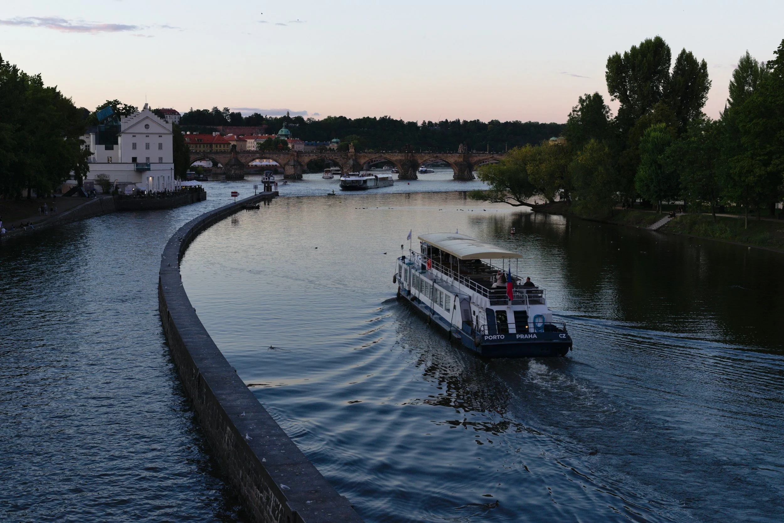 Prague river cruise Charles Bridge view