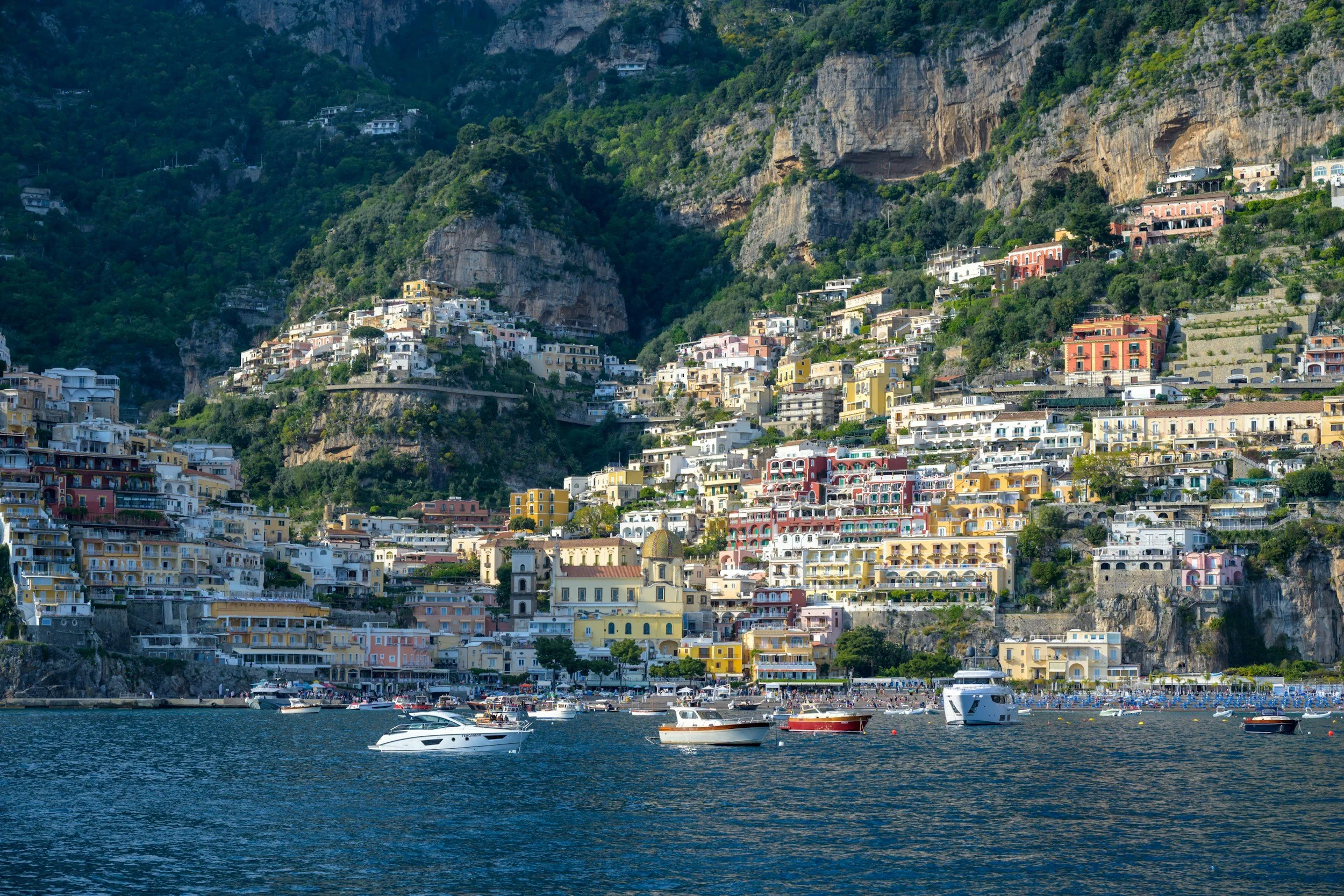 Positano, colorful cliffside houses, Amalfi Coast