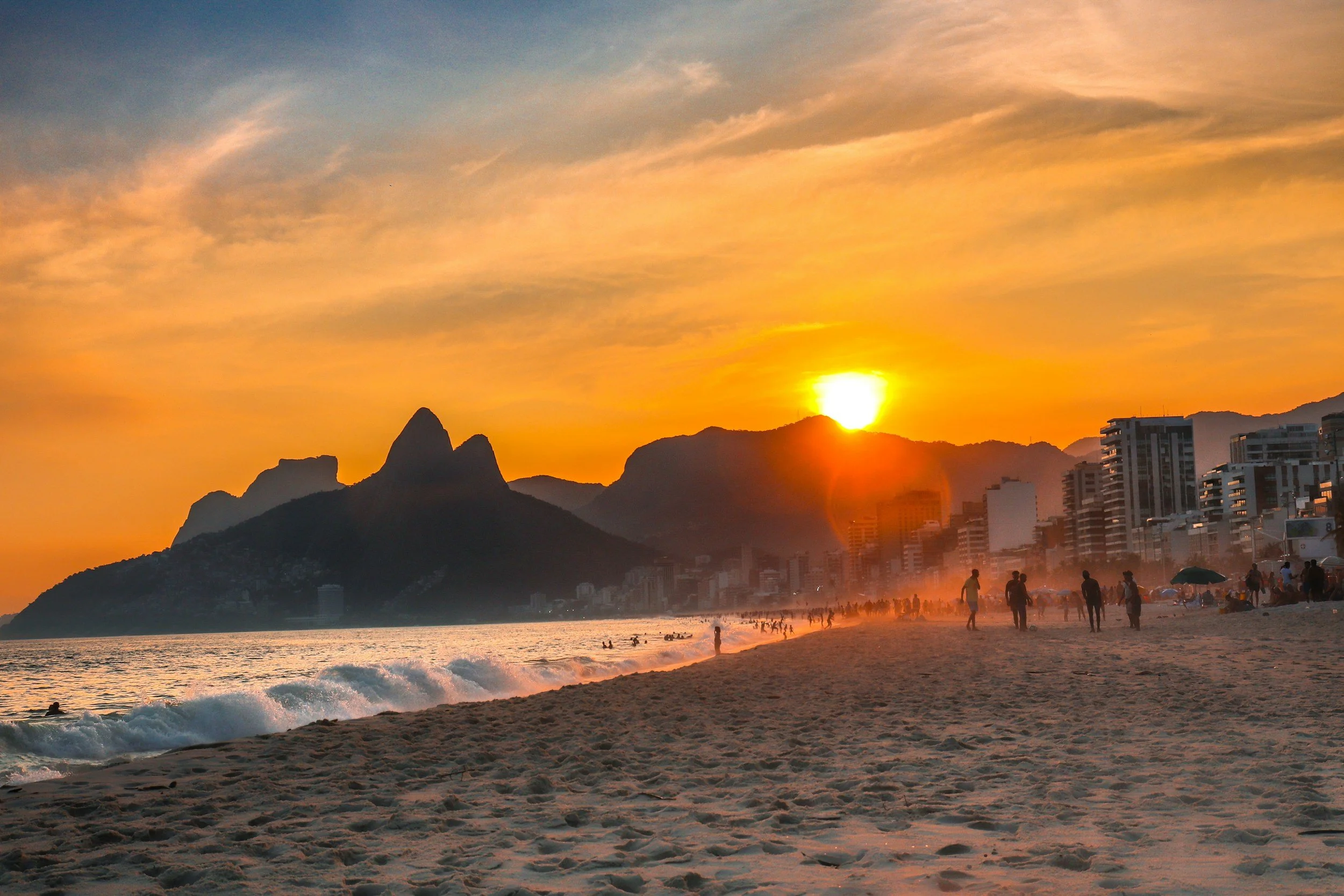 Ipanema Beach during sunset