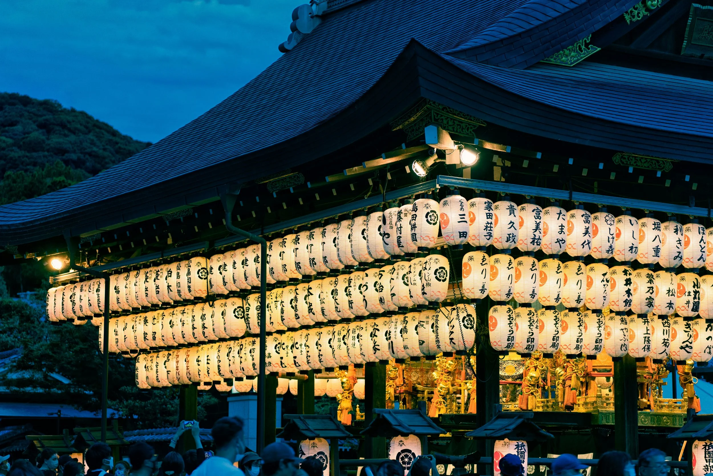 Traditional street in Gion Kyoto at night