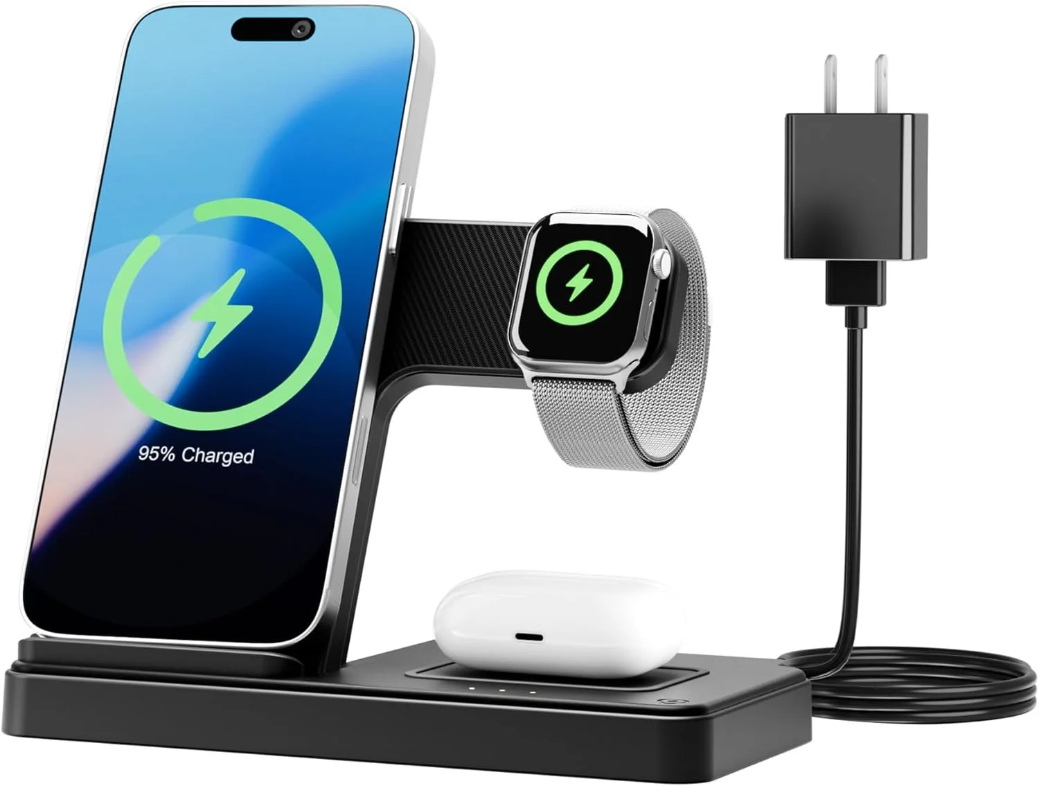 Wireless Charging Station for Apple Devices: