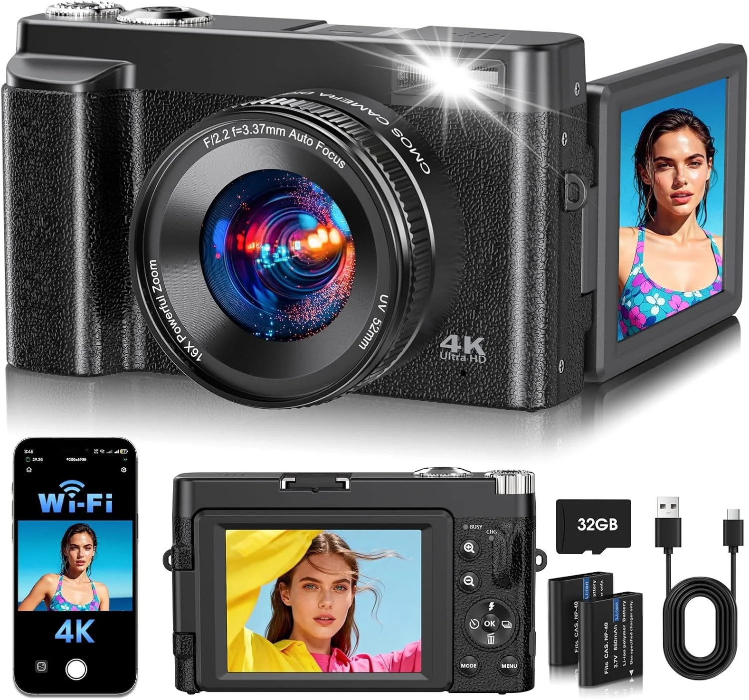 4K Digital Camera for Photography