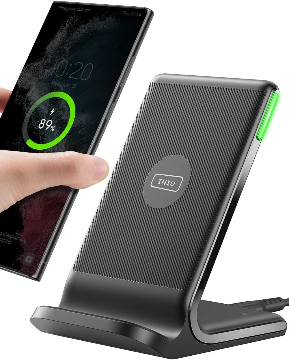INIU Wireless Charger, 15W Fast Wireless Charging Station