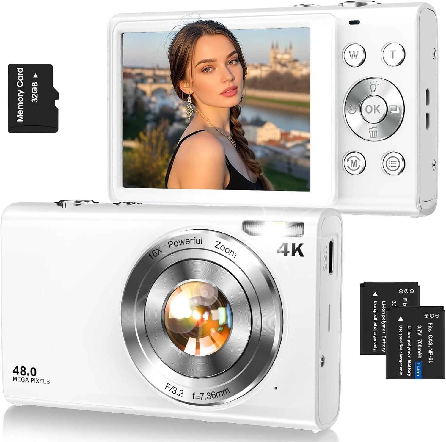 Digital Camera,Autofocus 4K Vlogging Camera