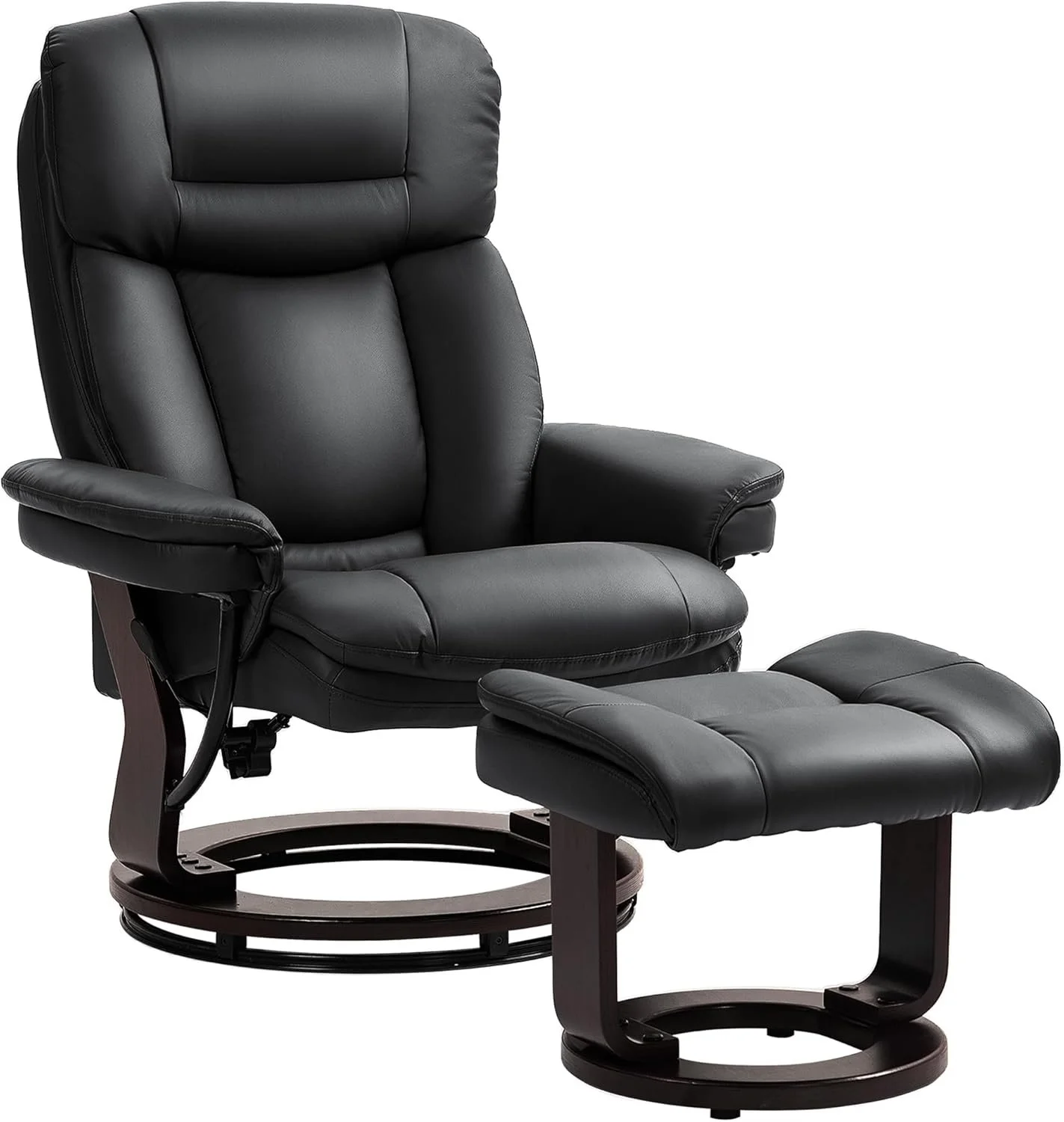 HOMCOM Swivel Recliner Chair with Ottoman