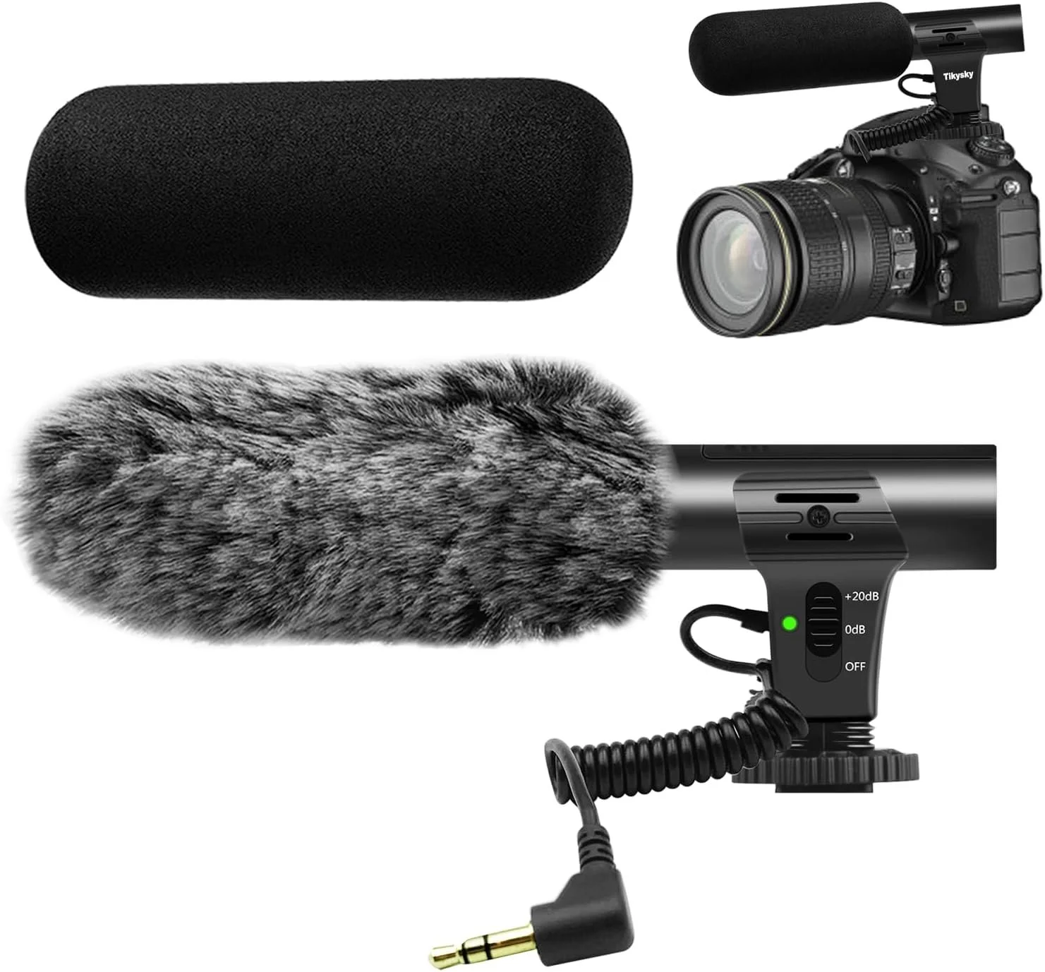 Camera Microphone, Video Microphone for DSLR Close Interview Shotgun Mic