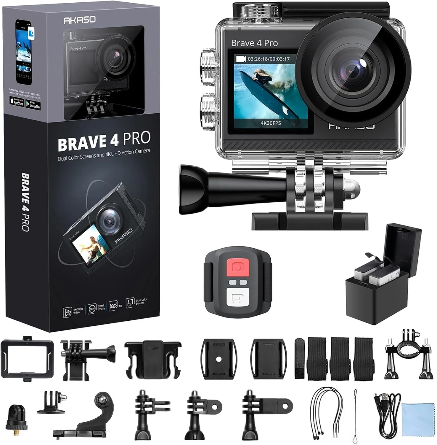 AKASO Brave 4 Pro 4K30FPS Action Camera