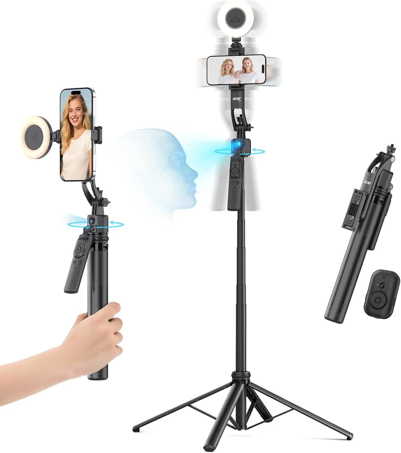 acer Auto Face Tracking Tripod for iPhone/Cell Phone/Android/Camera