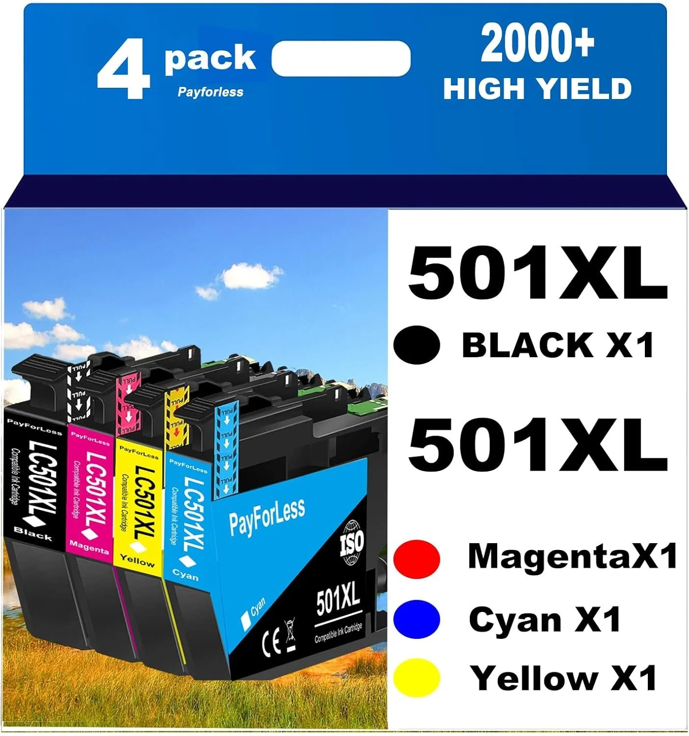 PayForLess LC501XL LC501 Ink Cartridges for Brother