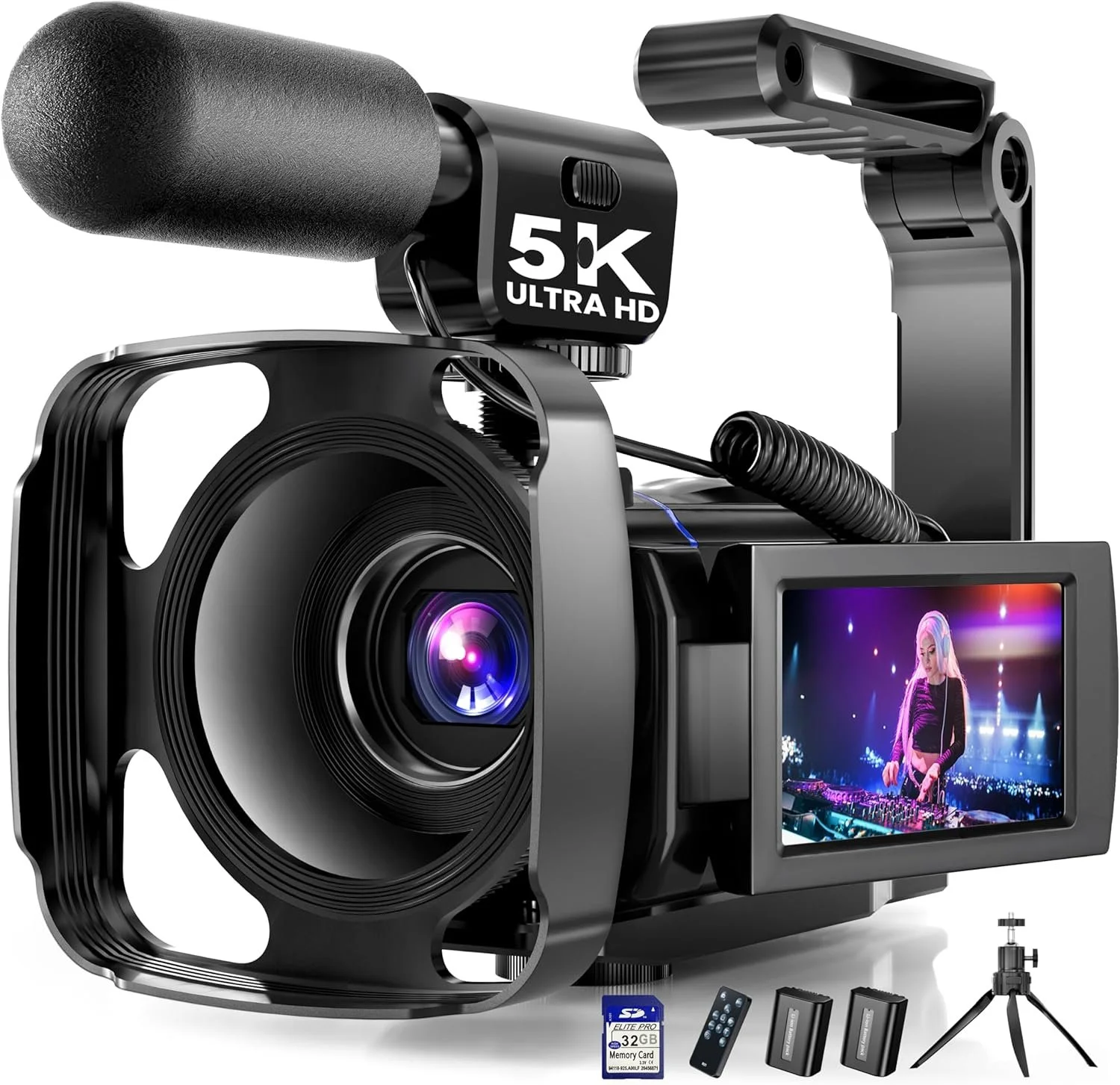 5K Video Camera Camcorder, UHD 64MP Vlogging Camera for YouTube