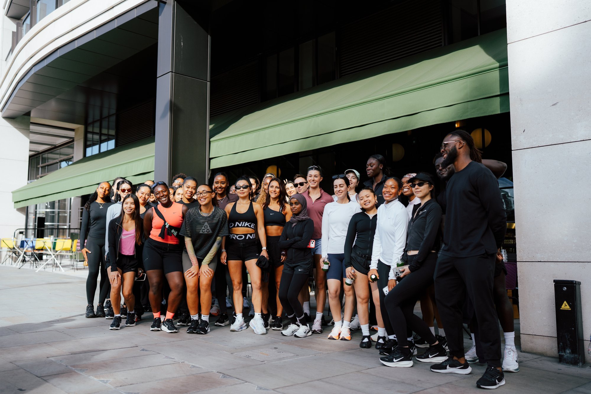 Shooting the Vogue Café x Nike at London Fashion Week.