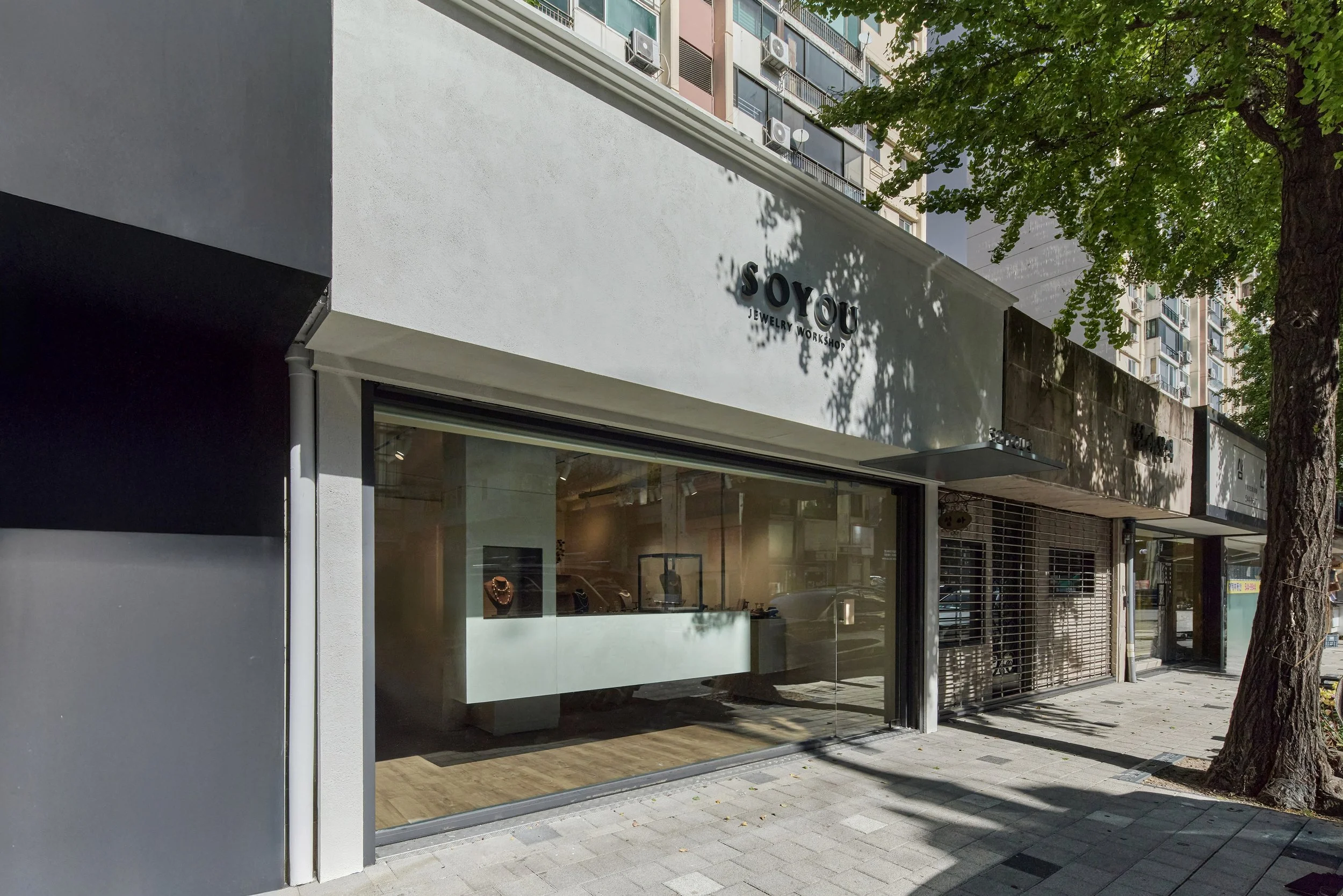 스페이스 한뼘_HandSpace 압구정 강남 소유 쥬얼리 스토어 (soyou jewelry store) 인테리어, 압구정 현대아파트 상가 인테리어