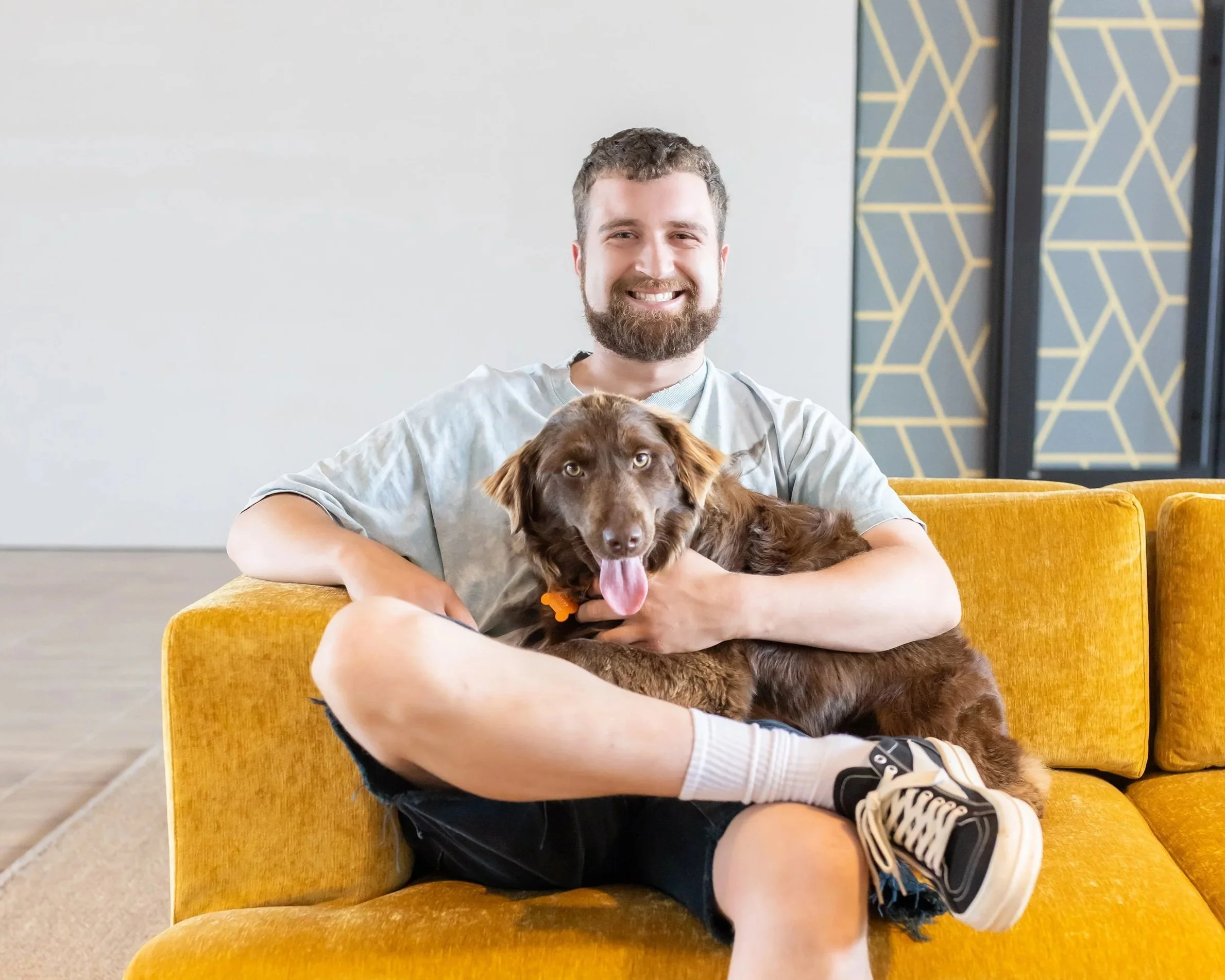 Husky NOMA Dog Walking Miles Zeligson Woof Pack Lobby Route 66 Market District