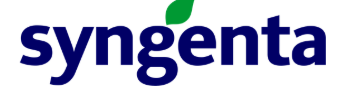 Logotipo de Syngenta en colores azul y verde.