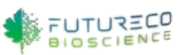 Logotipo de Futureco BioScience, que incluye un árbol digitalizado y el nombre de la empresa