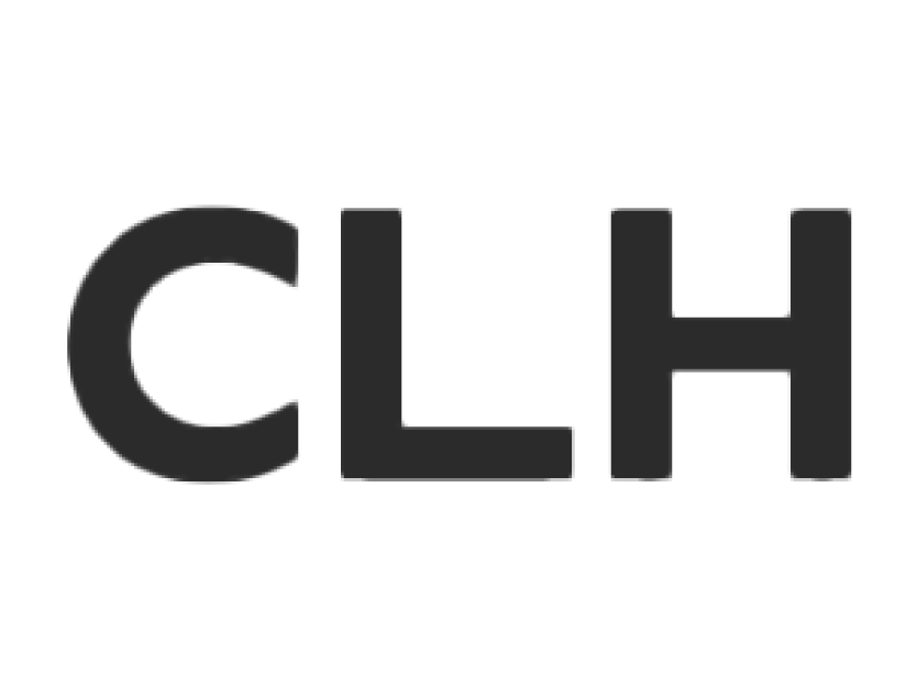 Black text spelling 'CLH' with a stylized 'C' and 'L' that connect, on a transparent background.