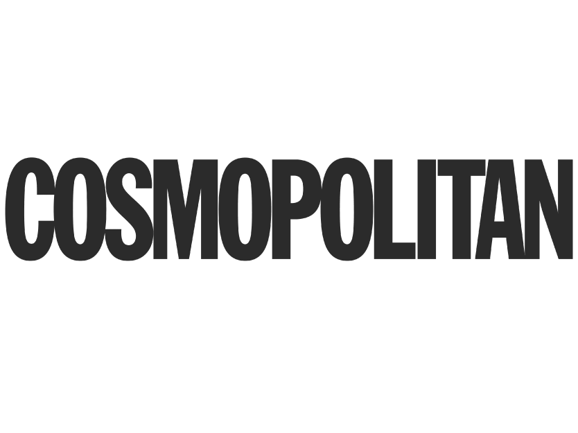 The Cosmopolitan magazine logo in black text on a transparent background.
