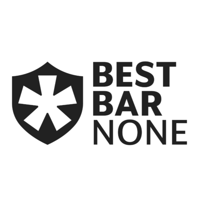 Best Bar None logo in black with signature shield.