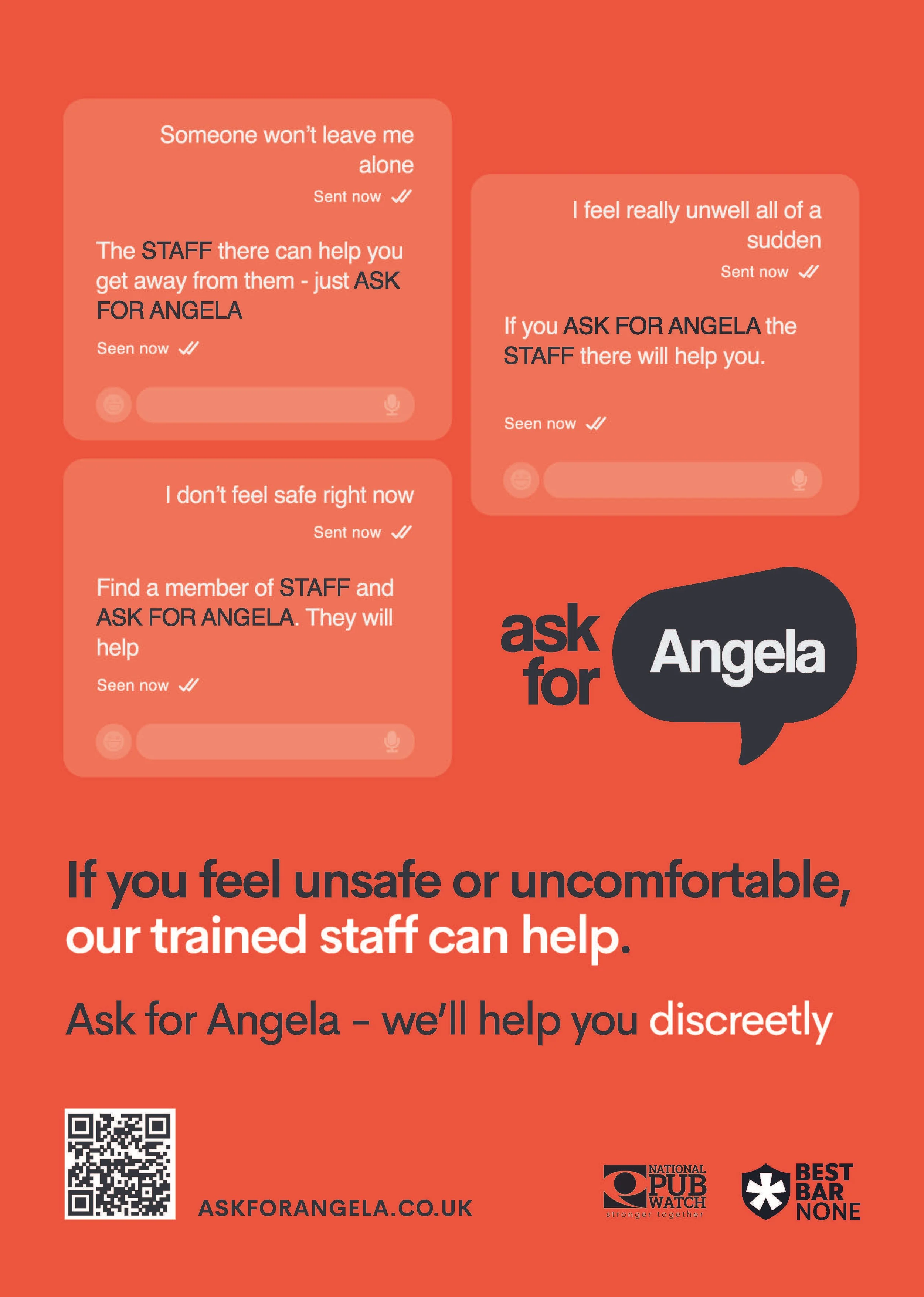 Ask for Angela Printed Poster - RED