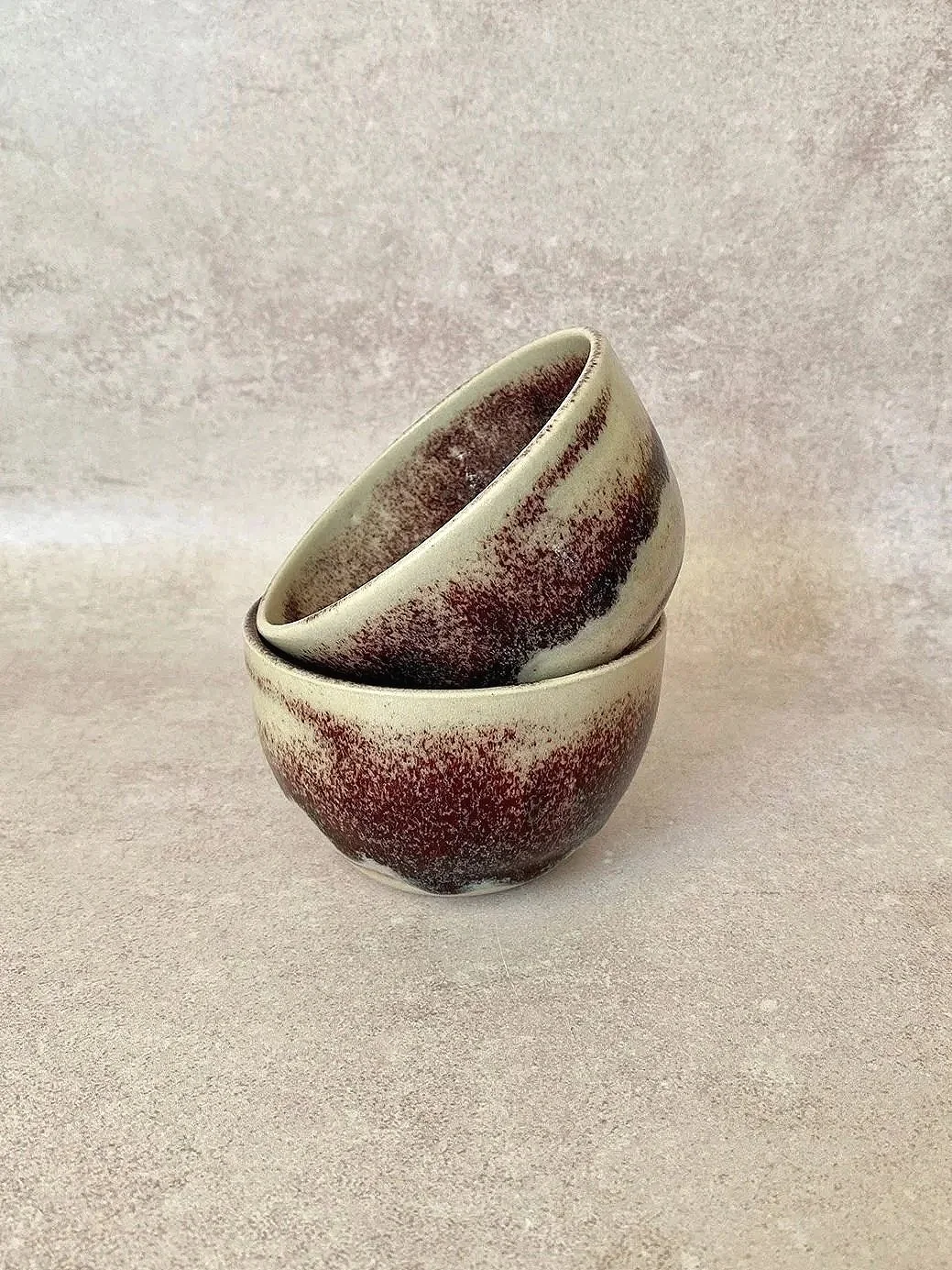 Pair of Ruby Drift Small Bowls