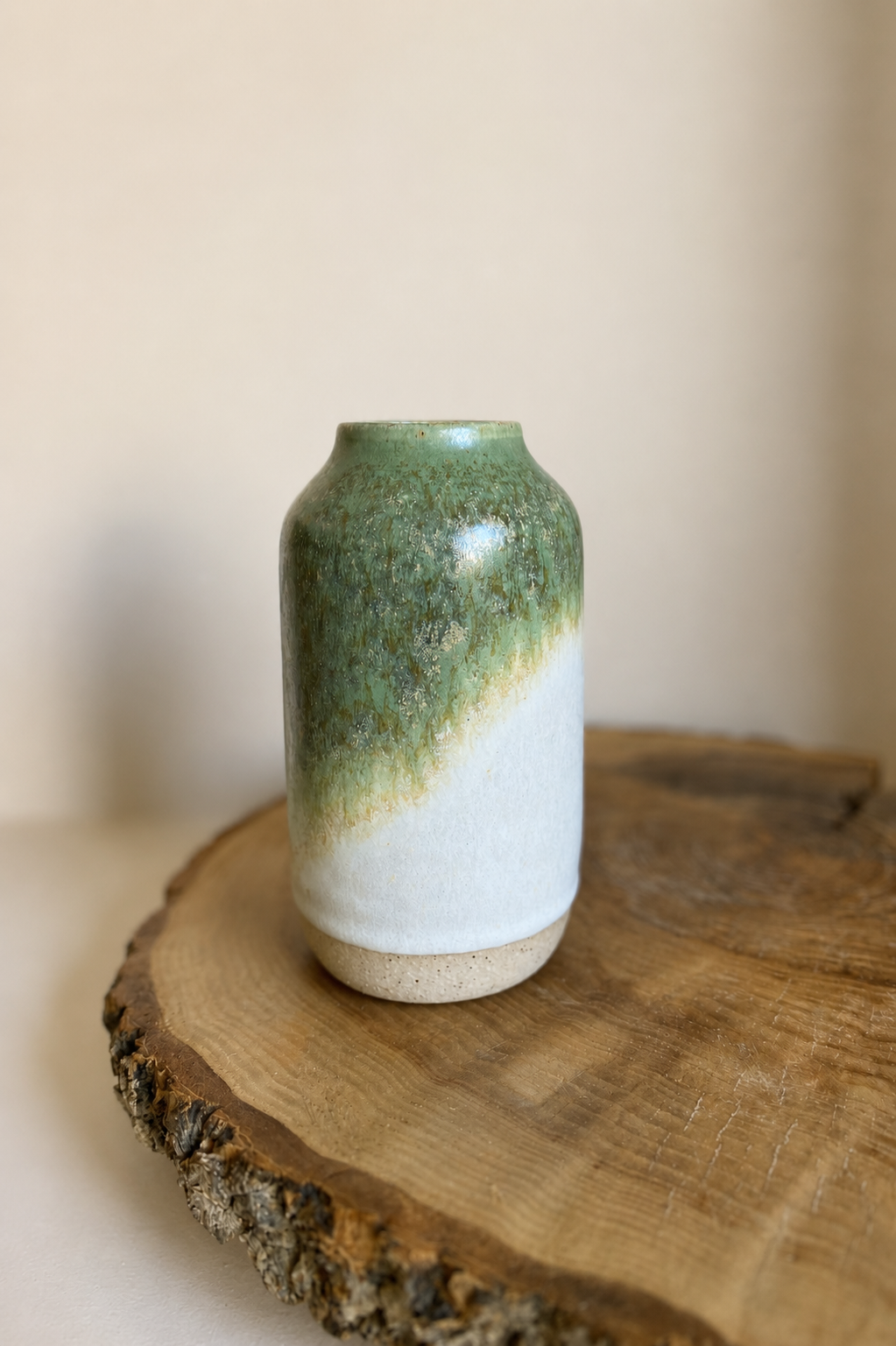 Meadow Green & White Vase