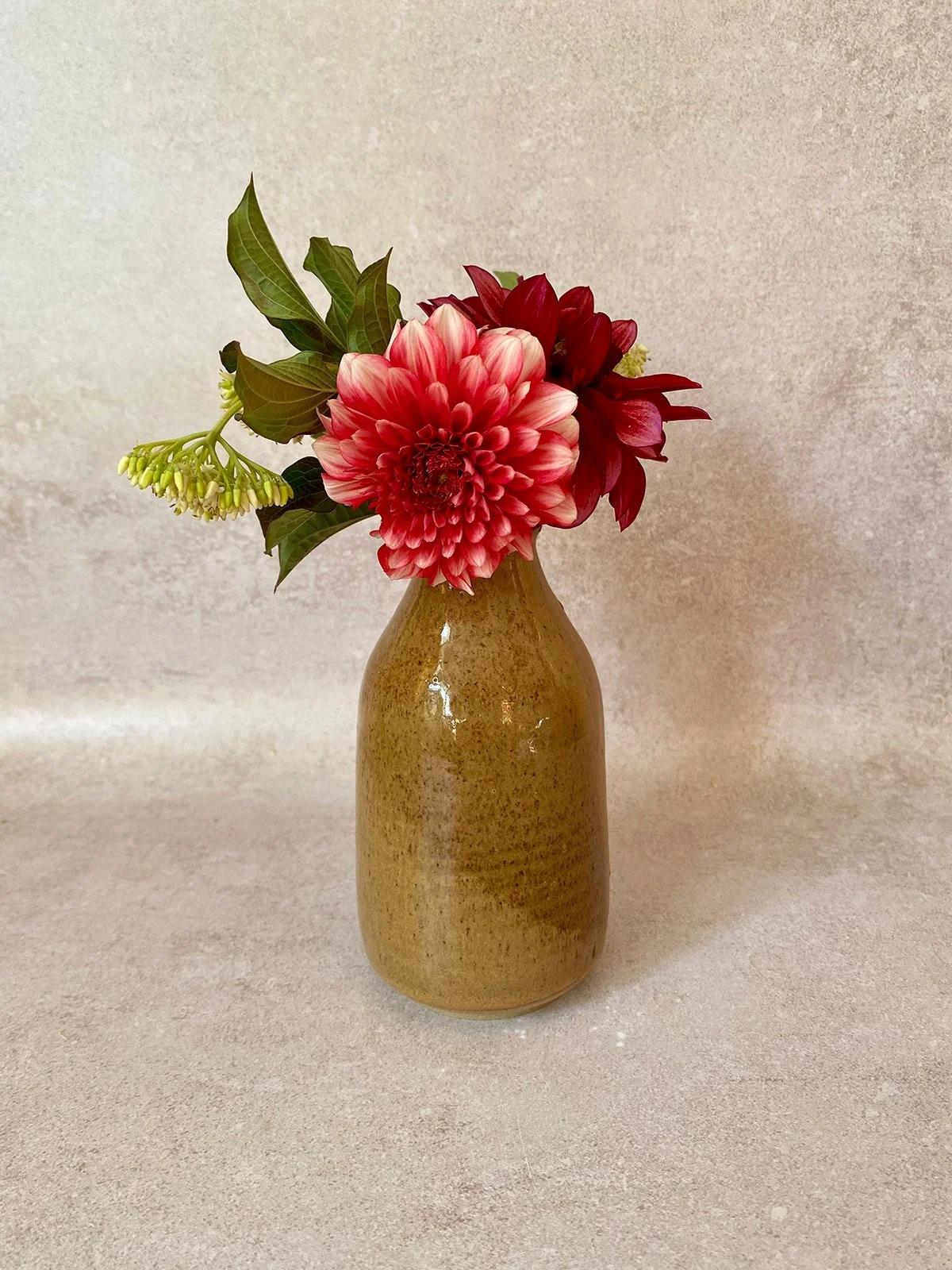 Speckle Tan Bottle Shaped Vase