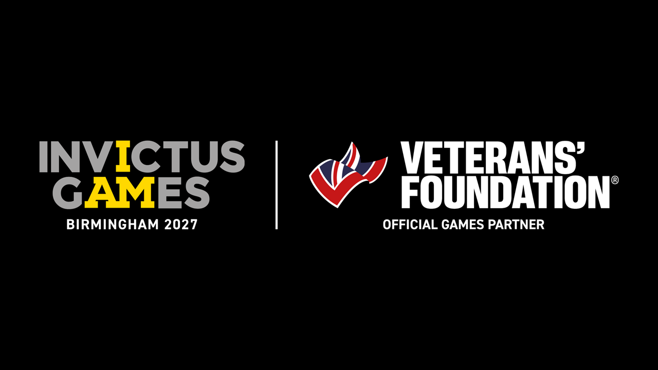 Invictus Games Birmingham 2027 and Veteran's Foundation logos