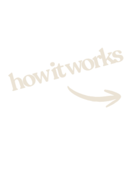 The image features the text 'how it works' in a playful font with an arrow pointing to the right.