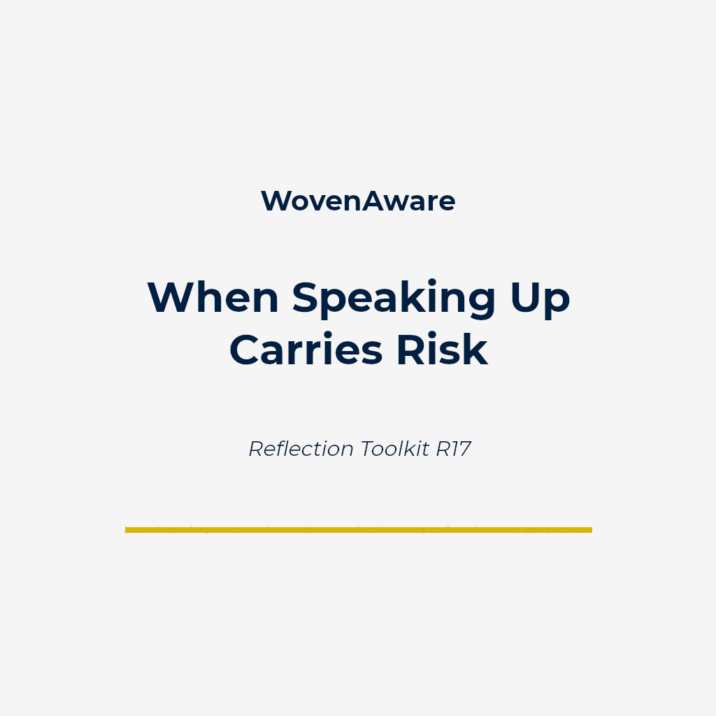 When Speaking Up Carries Risk