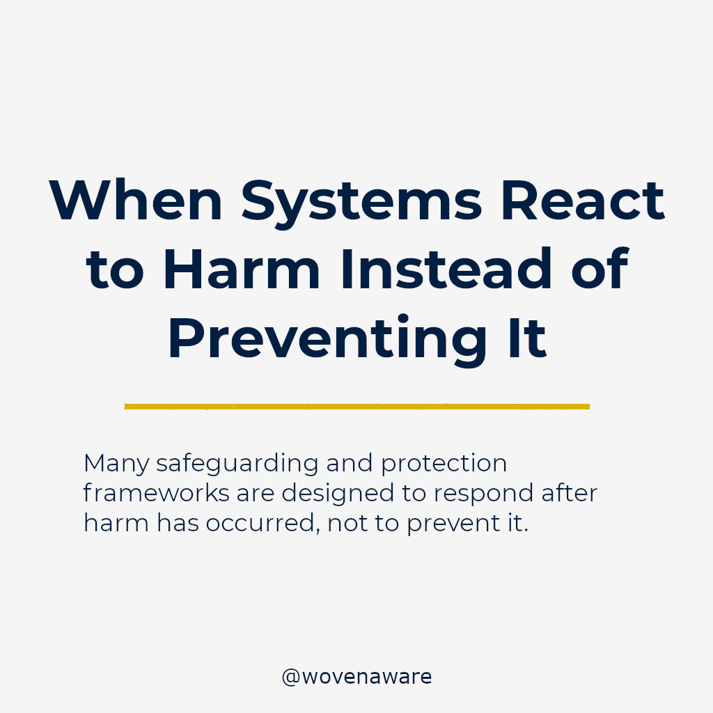 When Systems React to Harm Instead of Preventing It