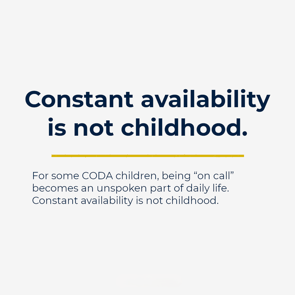 Constant availability is not childhood.
