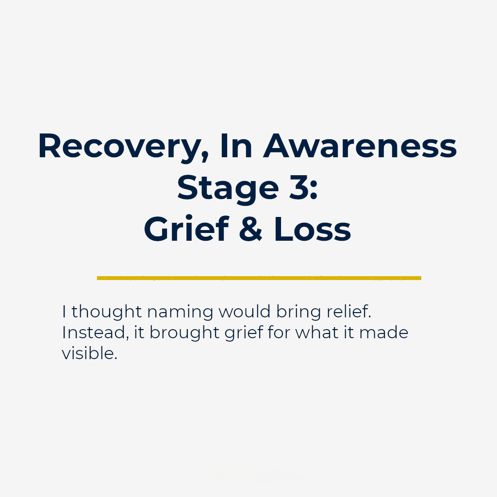Recovery, In Awareness | Stage 3: Grief &amp; Loss