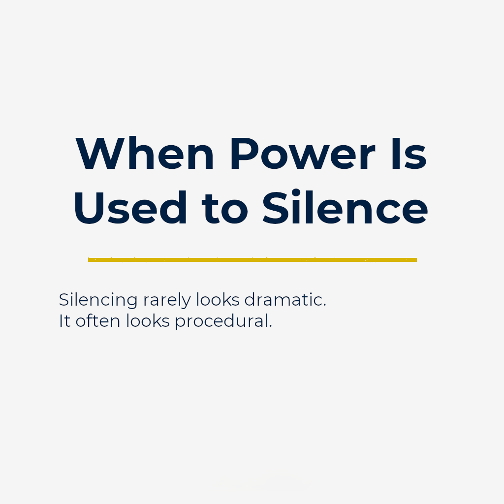 When Power Is Used to Silence