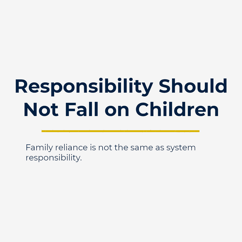 Responsibility Should Not Fall on Children