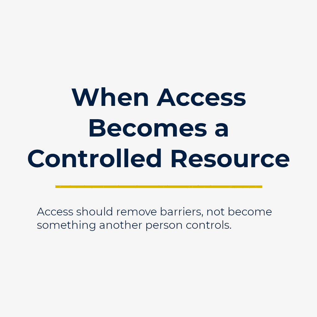 When Access Becomes a Controlled Resource